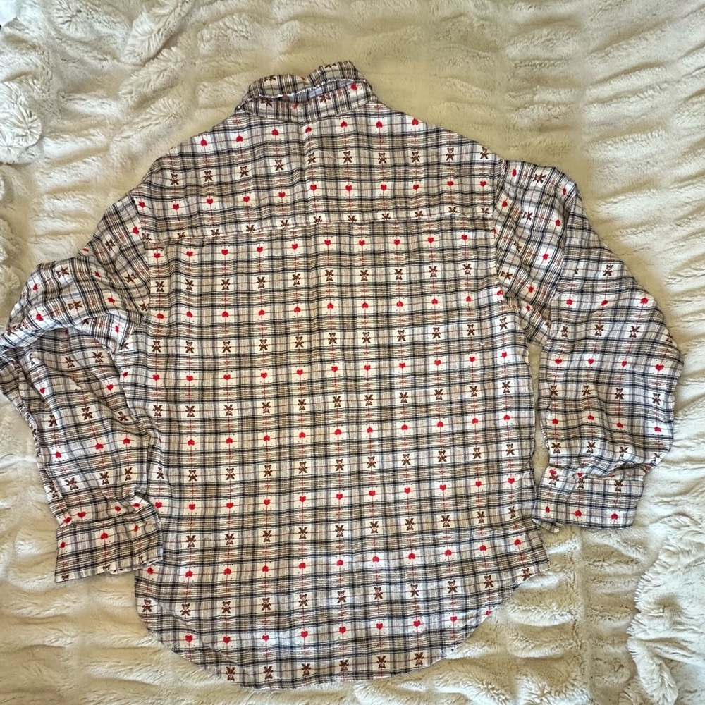 Aelfric Eden crochet heart pocket button down, like new, medium unisex style - Picture 7 of 11